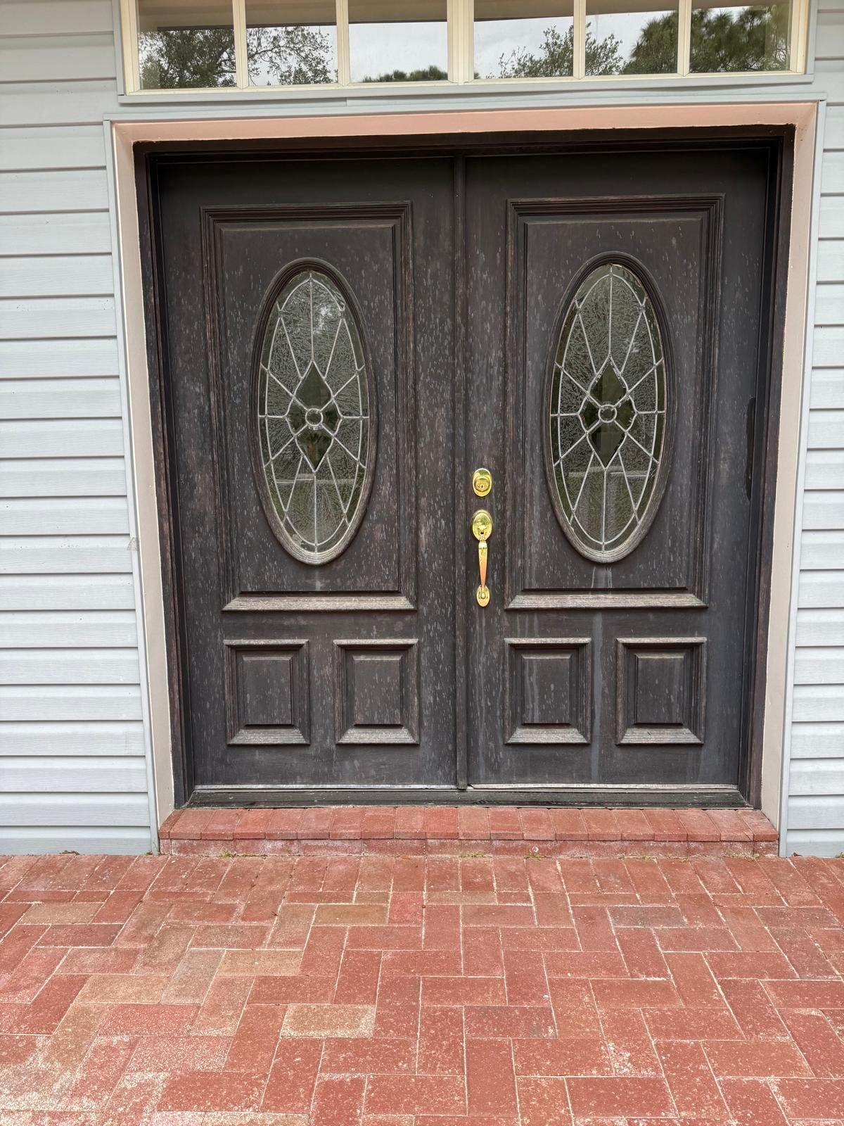 Front Door Restoration — before refinishing