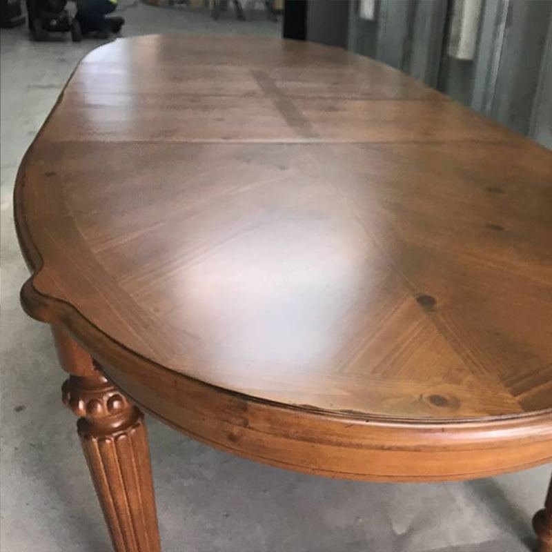 Dining table — after refinishing